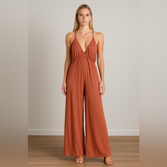 YFB young fabulous & broke wide leg jumpsuit size medium - Picture 5 of 5